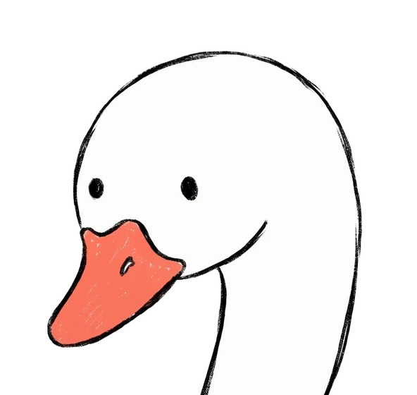 Swan sketch for the fine check-in mood