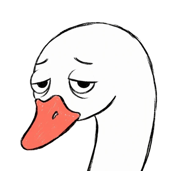 Swan sketch for the tired check-in mood